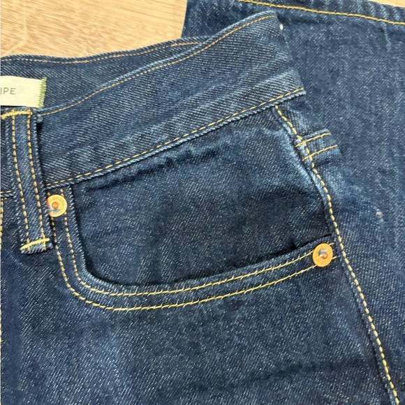 Stovepipe High Dark Blue Women's Jeans - Picture 4 of 8